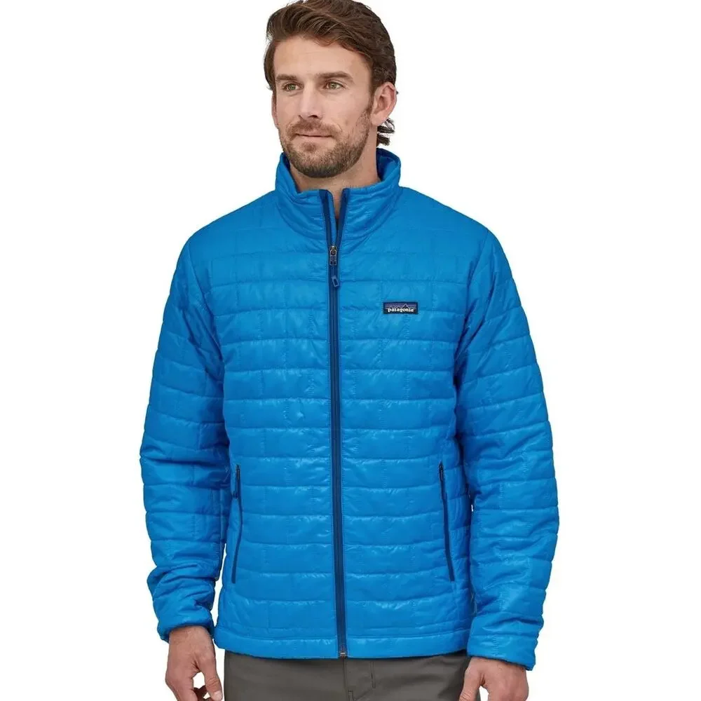 Patagonia Nano Zip Up Mock Neck Puffer Jacket Blue XXL